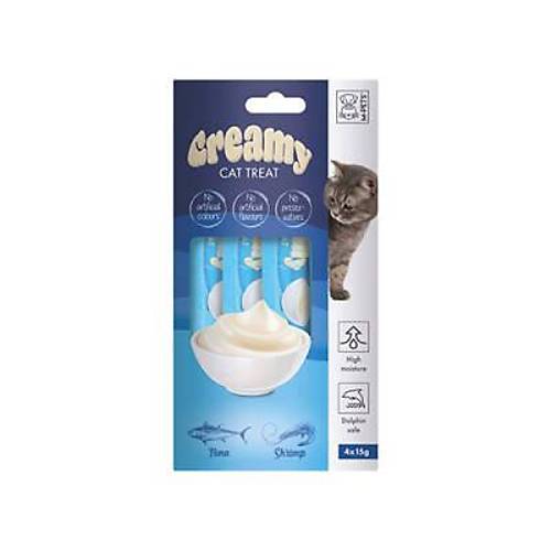 Ton Bal�kl� ve Karidesli Krema Kedi �d�l Mamas� 4x15 Gr