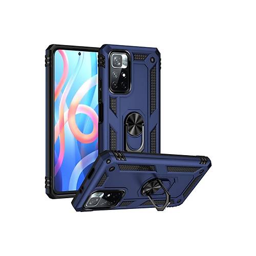 Redmi Note 11T K�l�f Sofya Y�z�kl� Silikon Kapak - Lacivert
