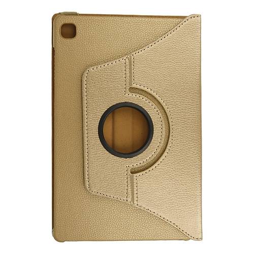 Galaxy P610 Tab S6 Lite 10.4 K�l�f 360 Tablet Deri K�l�f - Gold