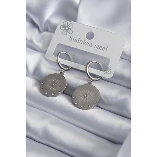 316L �elik G�m�� Renk G�z ��leme Zirkon Ta� Detay Kad�n K�pe