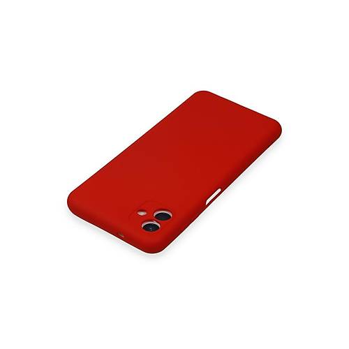 Galaxy A04 K�l�f Nano i�i Kadife Silikon - K�rm�z�