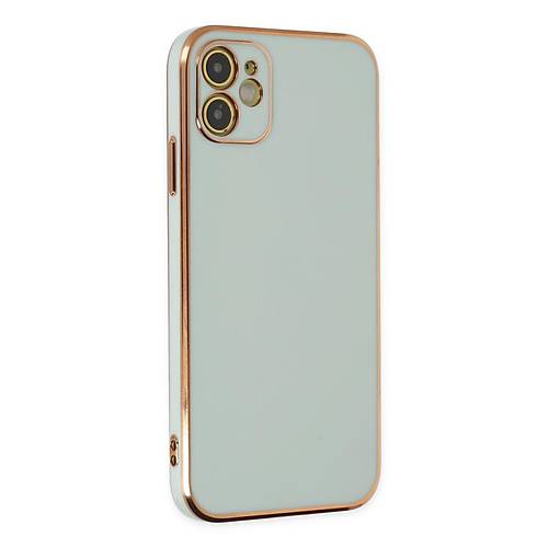 iPhone 12 K�l�f Volet Silikon - A��k Ye�il