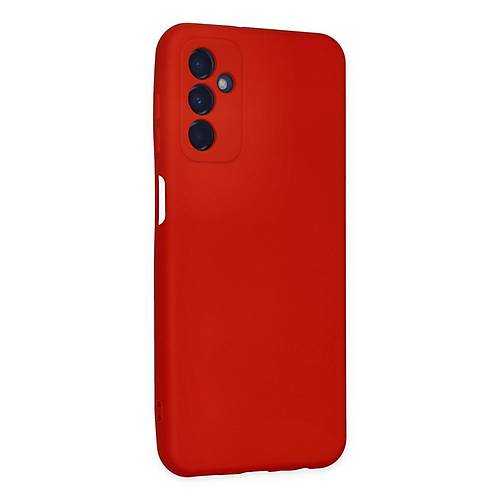 Galaxy M23 K�l�f Nano i�i Kadife Silikon - K�rm�z�