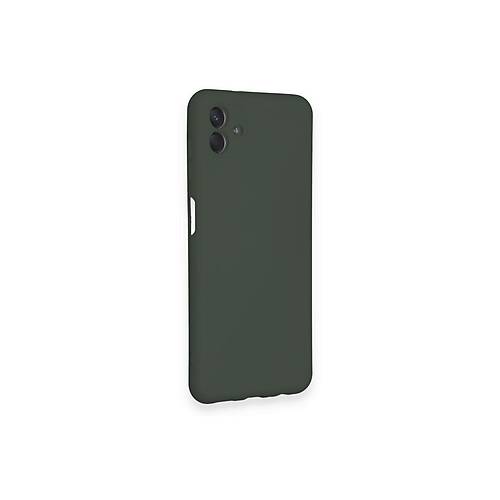 Galaxy A04 K�l�f Nano i�i Kadife Silikon - Koyu Ye�il