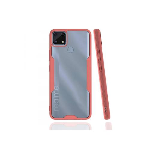 Realme C25 K�l�f Platin Silikon - Pembe