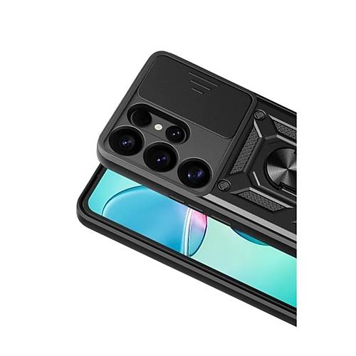 Galaxy S26 Ultra Pars Lens Y�z�kl� Silikon - Siyah