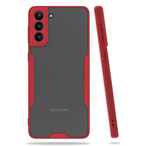 Galaxy S21 Plus K�l�f Platin Silikon - K�rm�z�