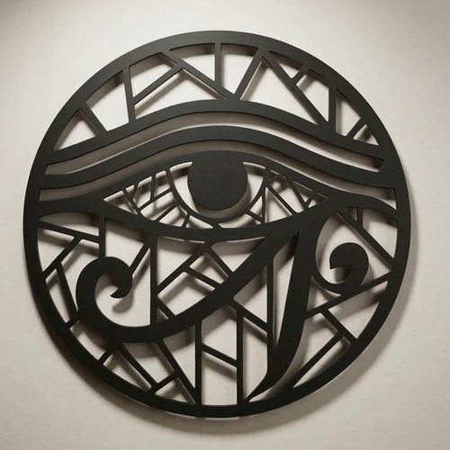 Horus G�z� Duvar Tablosu MDF Lazer Kesim Geometrik Modern Duvar S�s� Eye of Horus Dekor