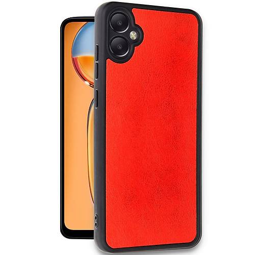 Galaxy A05 K�l�f Aras Deri Kapak - K�rm�z�