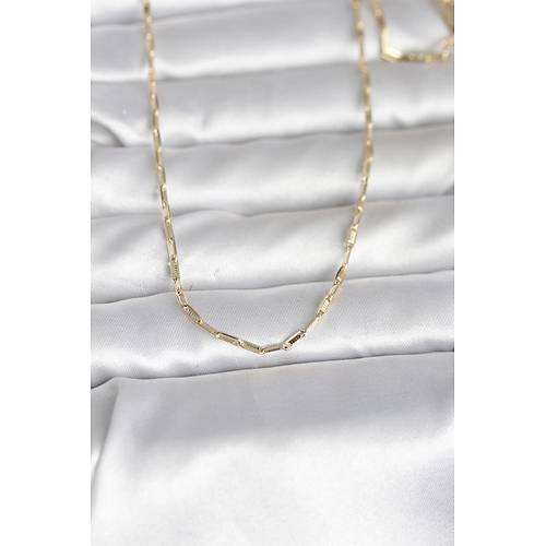 CM 14K Gold Renk �nce Ata� Zincir Model 60 cm Kad�n Kolye