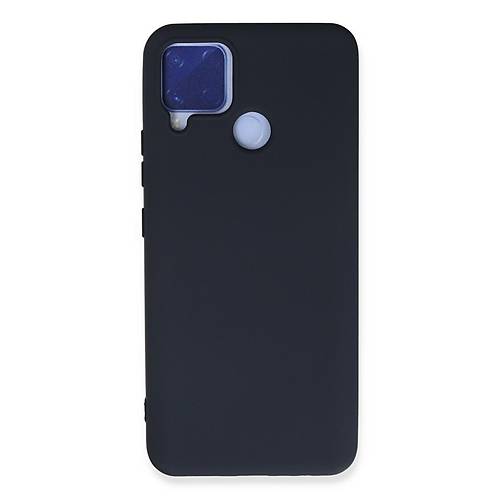 Realme C15 K�l�f Nano i�i Kadife Silikon - Lacivert