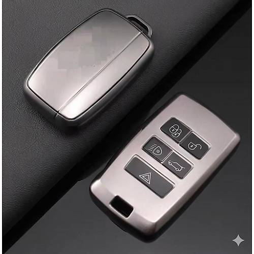 Land Rover Range Rover 2018 Sonras� Uyumlu Smart 3 Buton Silikon Oto Anahtar Kumanda Kab� K�l�f Gri