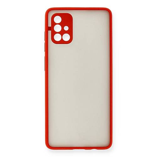 Galaxy A71 K�l�f Montreal Silikon Kapak - K�rm�z�
