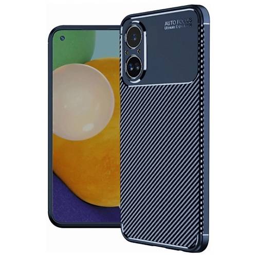 Realme 12 Lite K�l�f Auto Focus Karbon Kapak - Lacivert