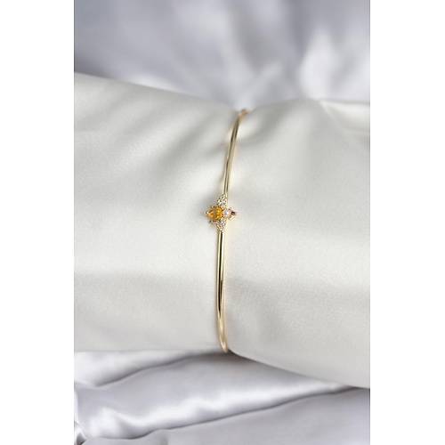 Sinek Fig�rl� Gold Renk Pirin� Kad�n Bileklik