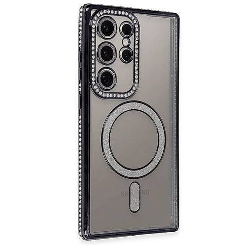 Galaxy S24 Ultra K�l�f Joke Simli Magneticsafe K�l�f - Siyah