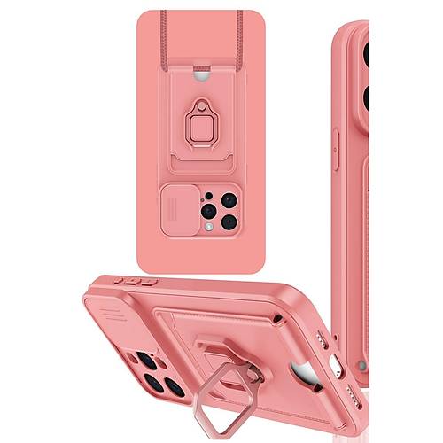 iPhone 15 Pro Max K�l�f Zuma Kartvizitli Y�z�kl� Silikon - Pembe