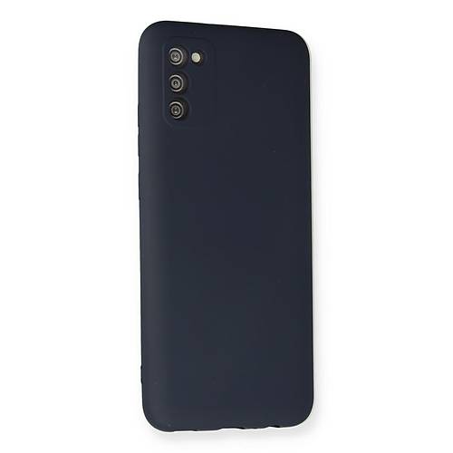 Galaxy A03S K�l�f Nano i�i Kadife Silikon - Lacivert