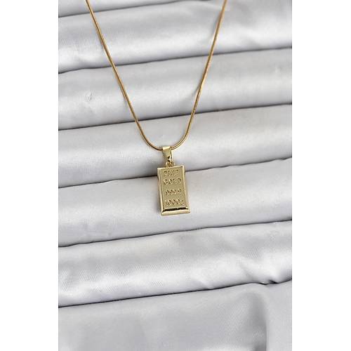 316L �elik Zincir Gold Renk K�l�e Alt�n Model Kad�n Kolye