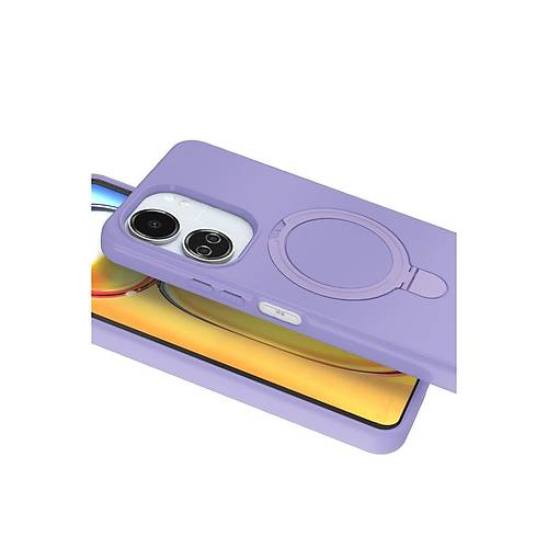 Redmi 13C Regal Magsafe Standl� Kapak - Lila
