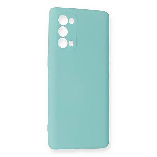 Reno 5 Pro K�l�f Nano i�i Kadife Silikon - Turkuaz
