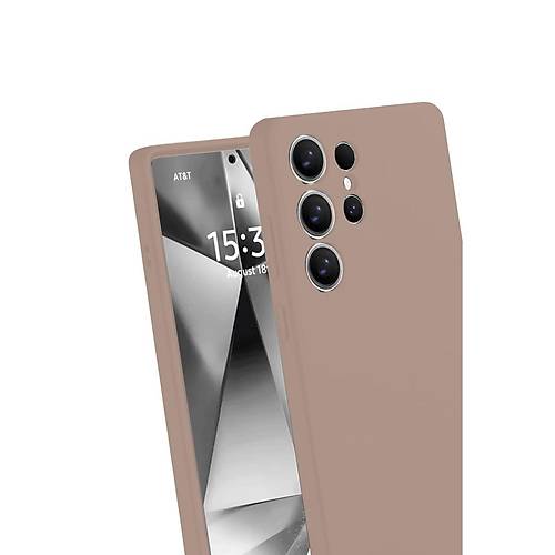 Galaxy S25 Ultra K�l�f Nano i�i Kadife Silikon - Pudra