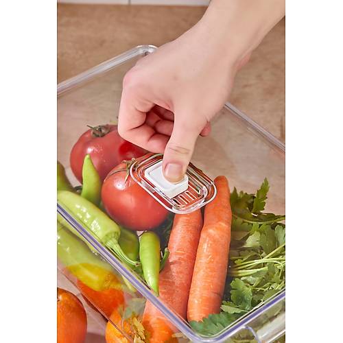 2'li B�y�k Boy Vakum D��meli Kapakl� Dolap ��i Organizeri & K�r�lmaz D�zenleyici Kutu (6,5Lt)