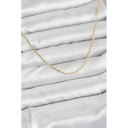 CM 14K Gold Renk Burgu Model 60 cm Kad�n Kolye