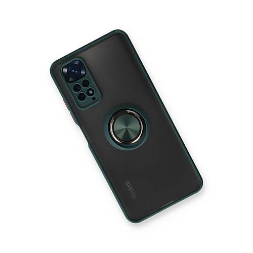 Redmi Note 11 K�l�f Montreal Y�z�kl� Silikon Kapak - Ye�il