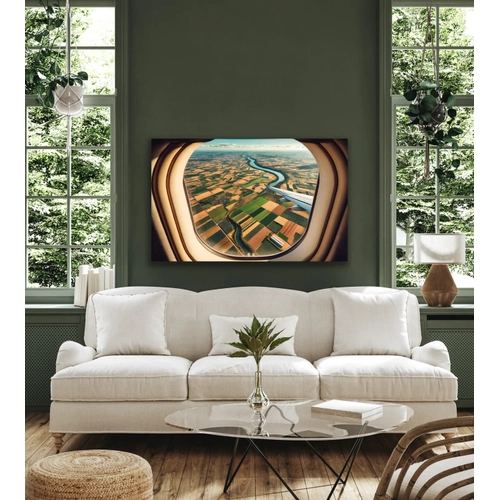 U�ak Penceresi Manzara Kanvas Tablo 100x160cm