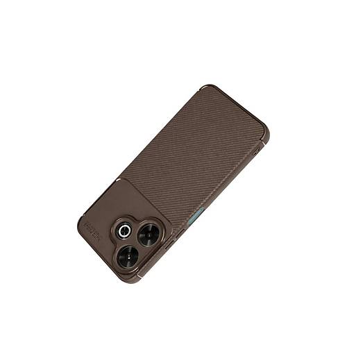 Redmi 13 4G K�l�f Auto Focus Karbon Kapak - Kahverengi