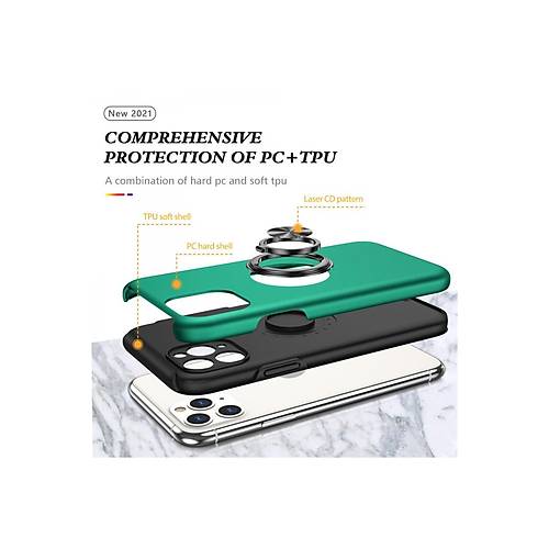 iPhone 11 Pro Max K�l�f Elit Y�z�kl� Kapak - Ye�il