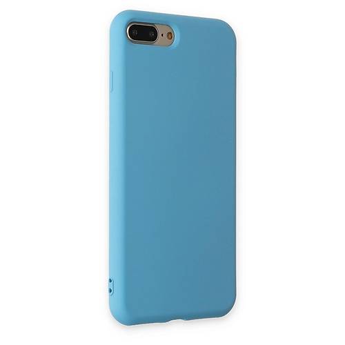 iPhone 7 Plus K�l�f Nano i�i Kadife Silikon - Mavi