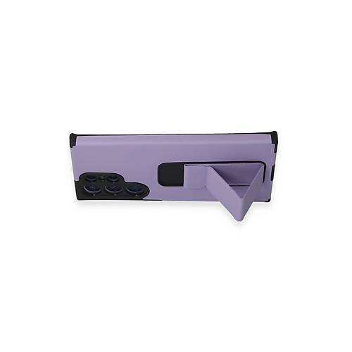 Galaxy S23 Ultra K�l�f Mega Standl� Silikon - Lila