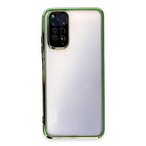 Redmi Note 11 K�l�f Razer Lensli Silikon - Ye�il