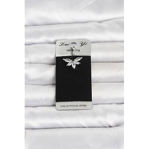 316L Cerrahi �elik Zirkon Ta�l� G�bek Piercing