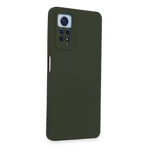 Redmi Note 12 Pro 4G K�l�f Nano i�i Kadife Silikon - Koyu Ye�il