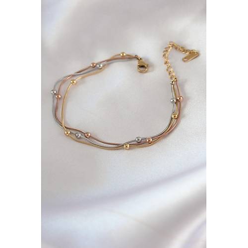 316L �elik Mix Renk Minimal Toplu Kad�n Bileklik