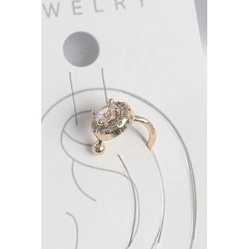 Pirin� Gold Renk Zirkon Ta�l� Kad�n K�k�rdak K�pe