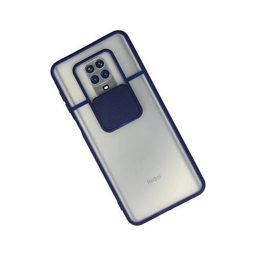 Redmi Note 9 Pro K�l�f Palm Buzlu Kamera S�rg�l� Silikon - Lacivert