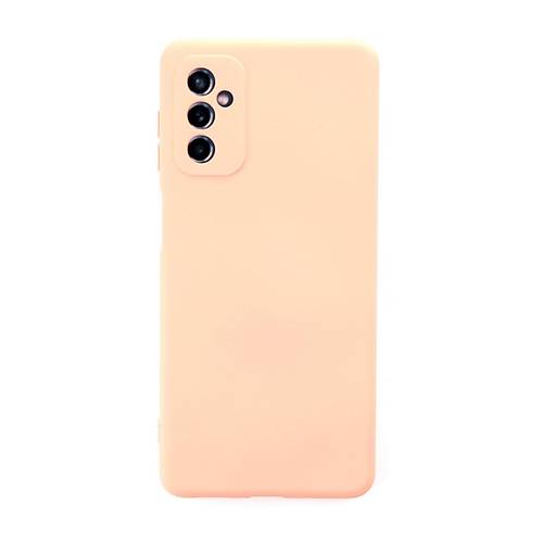 Galaxy M52 5G K�l�f Nano i�i Kadife Silikon - Pudra