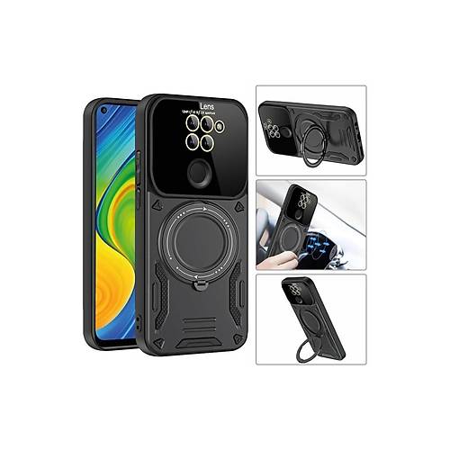 Redmi Note 9 Joy Lens Standl� Kapak - Siyah