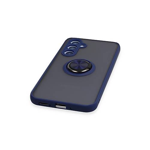 Galaxy A34 5G K�l�f Montreal Y�z�kl� Silikon Kapak - Lacivert