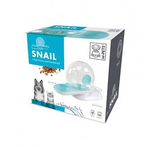 Snail Hazneli Kedi ve K�pek Su ve Mama Kab� Mavi 2800 Ml