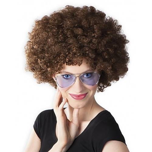 Kahve Renk K�v�rc�k Afro Bonus Peruk