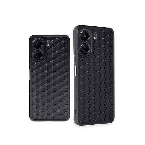 Redmi 13C K�l�f Petek Silikon Kapak - Siyah