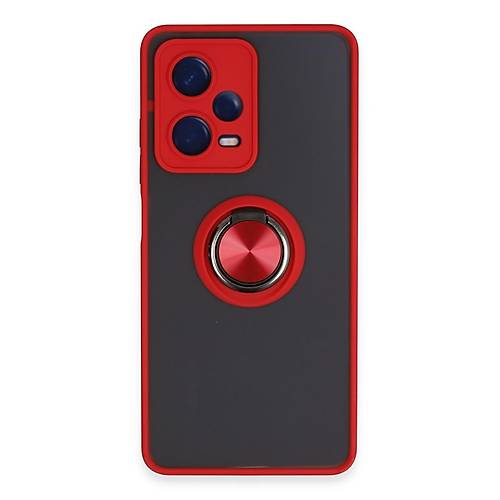 Redmi Note 12 5G K�l�f Montreal Y�z�kl� Silikon Kapak - K�rm�z�