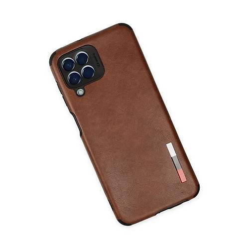 Galaxy M33 K�l�f Loop Deri Silikon - Kahverengi