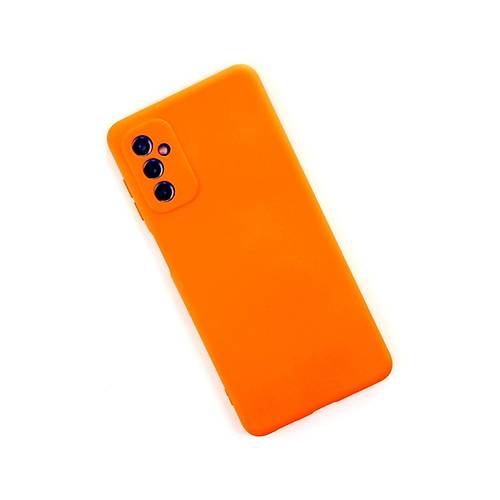 Galaxy M52 5G K�l�f Nano i�i Kadife Silikon - Turuncu