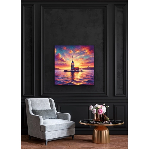 K�z Kulesi Kanvas Tablo 90x90cm